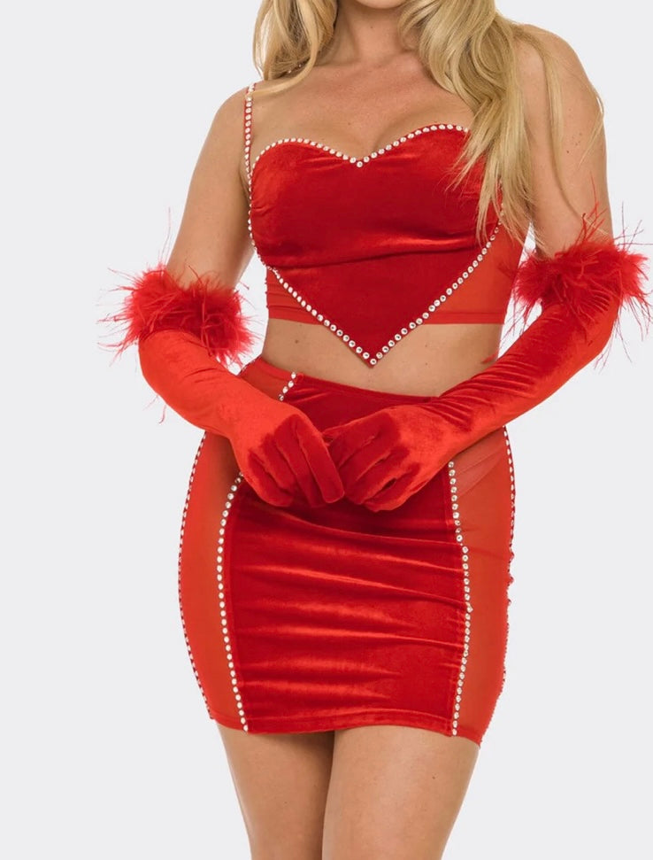 Queen Of Hearts Mini Dress Set - Strange Clothing Worldwide