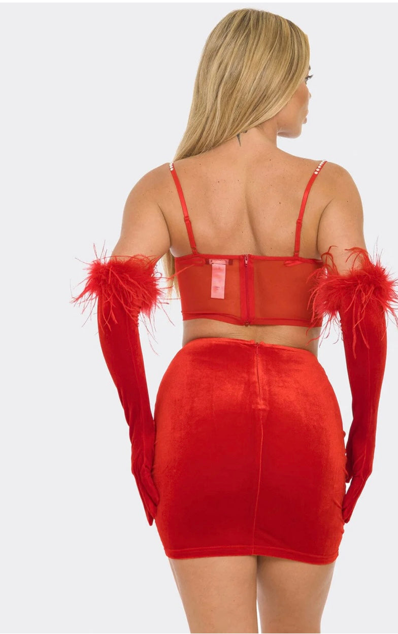 Queen Of Hearts Mini Dress Set - Strange Clothing Worldwide