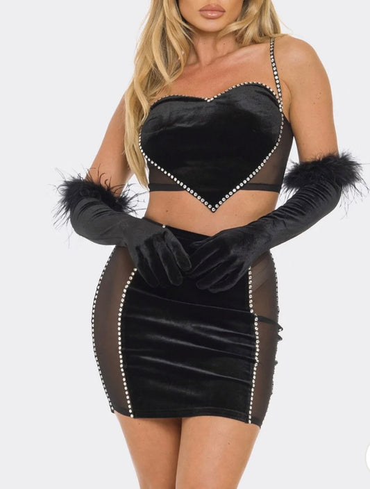 Queen Of Hearts Mini Dress Set - Strange Clothing Worldwide